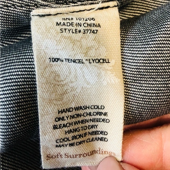 Acid Washed Denim Top by Soft Surroundings - Picture 10 of 10